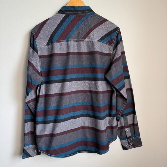 Burnside Mens Cotton Blend Long Sleeve Button Up Casual Dress Shirt Size Large - Picture 7 of 15